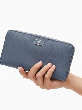 Kate Spade Zip-Around Wallet Blue-Grey